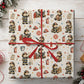 Cute Firefighter Teddy Bear Wrapping Paper, Fireman Bears And Fire Rescue Pattern Wrapping Paper Rolls, Gift Wrap For Firefighter Lover