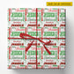 Personalized Name Wrapping Paper, Custom Name Typography Wrapping Paper Rolls, Gift Wrap
