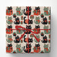Cute Christmas Cat Wrapping Paper, Black And Gray Kitty With Presents Wrapping Paper Rolls, Xmas Gift Wrap For Cat Lover