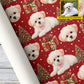 Personalized Christmas Dog Wrapping Paper, Custom Pet Face Wrapping Paper Rolls, Xmas Gift Wrap For Dog Lover