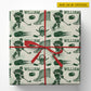 Personalized Hockey Wrapping Paper, Ice Hockey Player And Puck Wrapping Paper Rolls, Gift Wrap For Hockey Lover