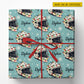 Personalized Christmas Hockey Wrapping Paper, Hockey Helmet With Christmas Lights Wrapping Paper Rolls, Xmas Gift Wrap For Hockey Lover