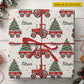 Personalized Christmas Farming Tractor Wrapping Paper, Christmas On The Farm Wrapping Paper Rolls, Xmas Gift Wrap For Tractor Lover