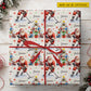 Personalized Christmas Hockey Wrapping Paper, Santa Playing Ice Hockey Sport Wrapping Paper Rolls, Xmas Gift Wrap For Hockey Lover