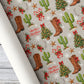 Western Christmas Cowboy Wrapping Paper, Have A Yeehaw Christmas Wrapping Paper Rolls, Xmas Gift Wrap For Cowboys