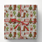 Western Christmas Cowboy Wrapping Paper, Have A Yeehaw Christmas Wrapping Paper Rolls, Xmas Gift Wrap For Cowboys