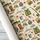 Vintage Fishing Wrapping Paper, A Little Fishman Is On The Way Wrapping Paper Rolls, Gift Wrap For Fishing Lover