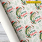 Personalized Christmas Fishing Wrapping Paper, Merry Fishmas Wrapping Paper Rolls, Xmas Gift Wrap For Fishing Lover