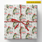 Personalized Christmas Fishing Wrapping Paper, Merry Fishmas Wrapping Paper Rolls, Xmas Gift Wrap For Fishing Lover