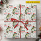Personalized Christmas Fishing Wrapping Paper, Merry Fishmas Wrapping Paper Rolls, Xmas Gift Wrap For Fishing Lover