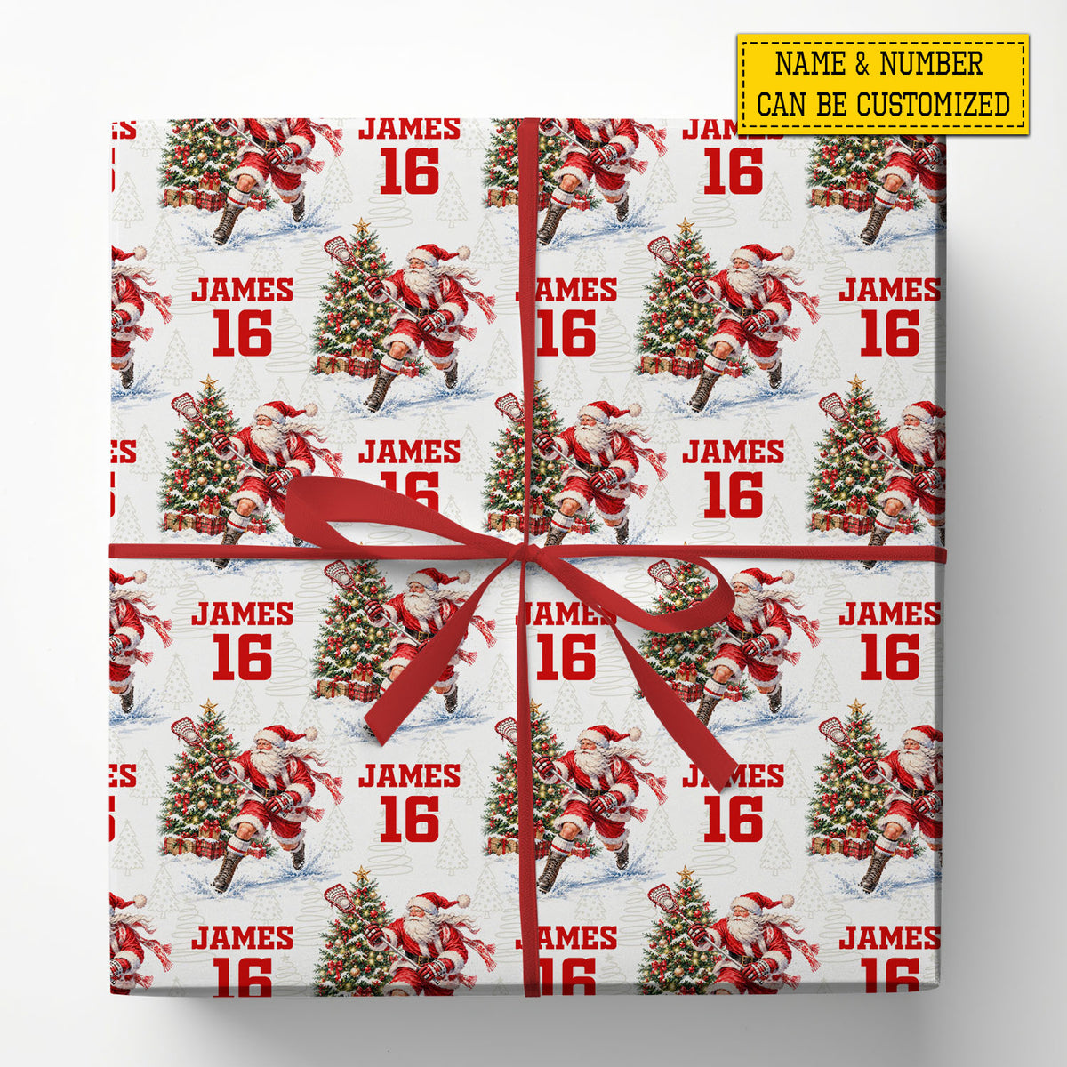 Personalized Christmas Lacrosse Wrapping Paper, Laxmas Is Coming Wrapping Paper Rolls, Xmas Gift Wrap For Lacrosse Lover