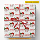 Personalized Baseball Christmas Wrapping Paper,  Custom Sports Wrapping Paper Rolls, Xmas Gift Wrap For Baseball Lover