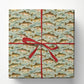 Vintage Bass Fish Wrapping Paper, Rainbow And Brown Trout Pattern Wrapping Paper Rolls, Gift Wrap For Bass Fish Lover