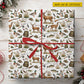 Personalized Hunting And Fishing Wrapping Paper, Deer Duck And Bass Pattern Wrapping Paper Rolls, Gift Wrap For Deer Hunting Lover