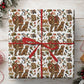 Hunting Santa Christmas Wrapping Paper, Camo Santa Claus With Hunting Dog Deer And Ducks Wrapping Paper Rolls, Xmas Gift For Hunters