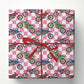 Motocross Wrapping Paper, Colorful Dirt Bikes And Checkerboard Pattern Wrapping Paper Rolls, Gift Wrap For Dirt Bike Lover