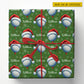 Personalized Christmas Golf Wrapping Paper, Golf Balls With Santa Hats And Snowflakes Wrapping Paper Rolls, Xmas Gift Wrap For Golf Lover