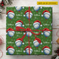 Personalized Christmas Golf Wrapping Paper, Golf Balls With Santa Hats And Snowflakes Wrapping Paper Rolls, Xmas Gift Wrap For Golf Lover