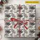 Personalized Christmas Hunting Wrapping Paper, Vintage Wildlife Hunting Wrapping Paper Rolls, Xmas Gift For Hunters