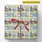 Personalized Christmas Golf Wrapping Paper, Hole in One Golf Cart Wrapping Paper Rolls, Xmas Gift Wrap For Golf Lover