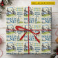 Personalized Christmas Golf Wrapping Paper, Hole in One Golf Cart Wrapping Paper Rolls, Xmas Gift Wrap For Golf Lover