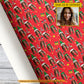 Personalized Christmas Tree Wrapping Paper, Funny Custom Yourself In Red Background Wrapping Paper Rolls Xmas Gift