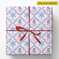 Personalized Ice Skating Christmas Wrapping Paper, Pink Figure Skates and Snowflakes Wrapping Paper Rolls, Xmas Gift Wrap For Iceskating Lover