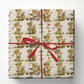 Cute Golf Teddy Bear Wrapping Paper, Vintage Golfer Bear Pattern Wrapping Paper Rolls, Gift Wrap For Golf Lover