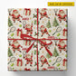 Personalized Christmas Tennis Wrapping Paper, Santa Claus Playing Tennis Pattern Wrapping Paper Rolls, Xmas Gift Wrap For Tennis Lover