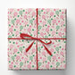 Coquette Pickleball Wrapping Paper, Pink And Green Floral Paddles With Bows Sport Wrapping Paper Rolls, Gift Wrap For Pickleball Lover