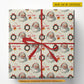 Personalized Christmas Wrapping Paper, Santa Claus Smiles Wrapping Paper Rolls Gift