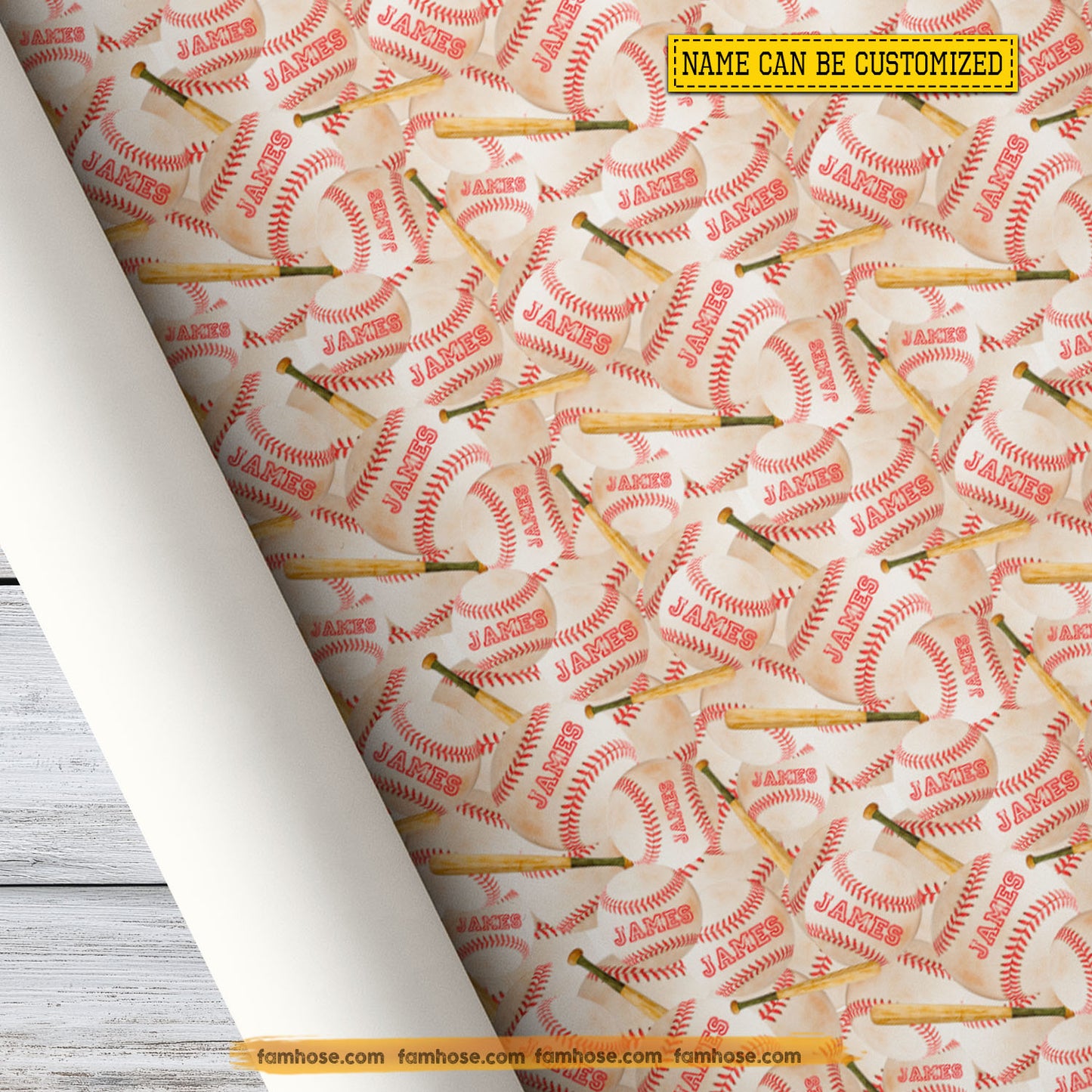 Personalized Baseball Wrapping Paper, Home Run Explosion Wrapping Paper Rolls, Gift Wrap For Baseball Lover