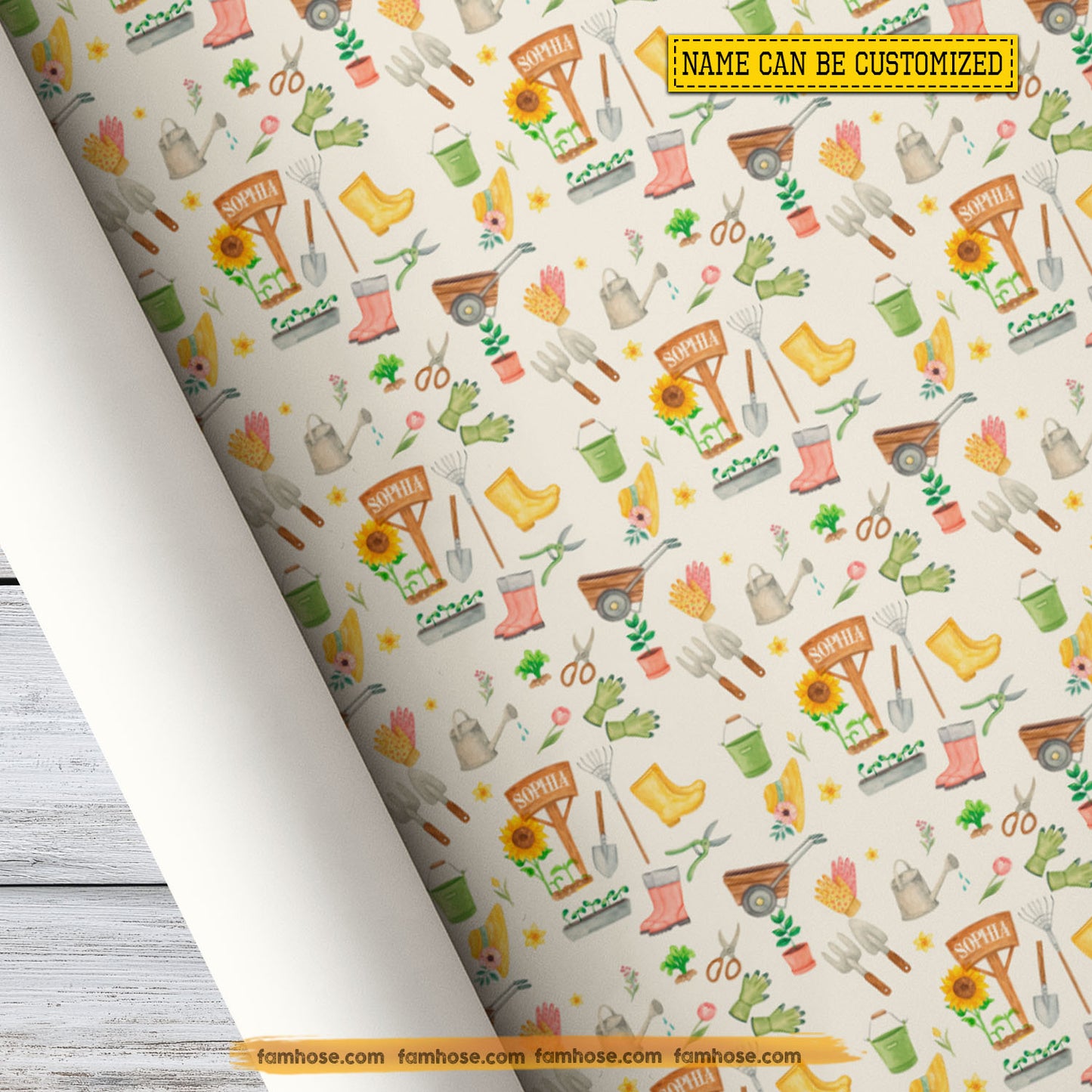 Personalized Garden Wrapping Paper, Whispers Of The Garden Wrapping Paper Rolls, Gift For Garden Lover