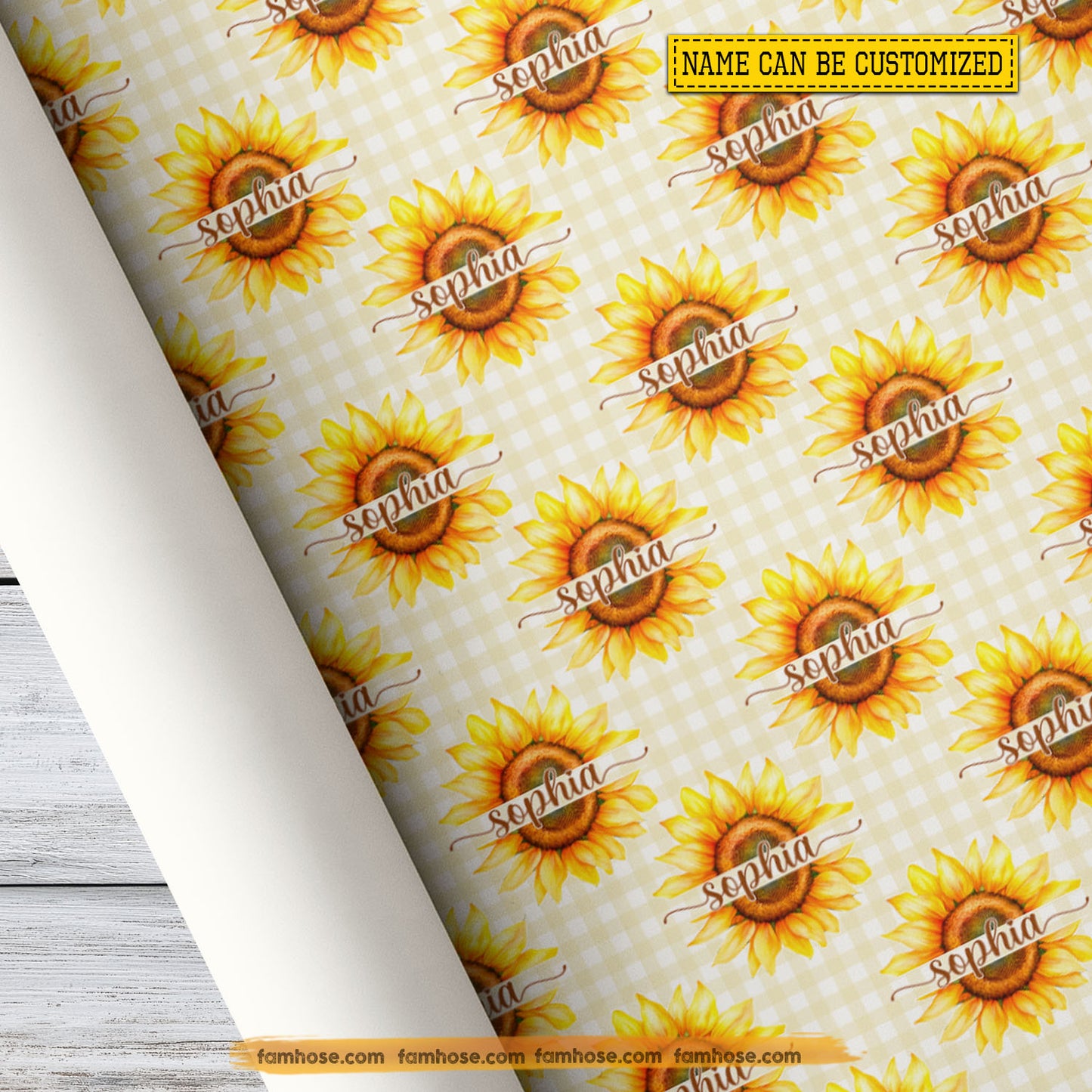 Personalized Sunflower Wrapping Paper, Blooming Sunlight Wrapping Paper Rolls, Gift For Sunflower Lover