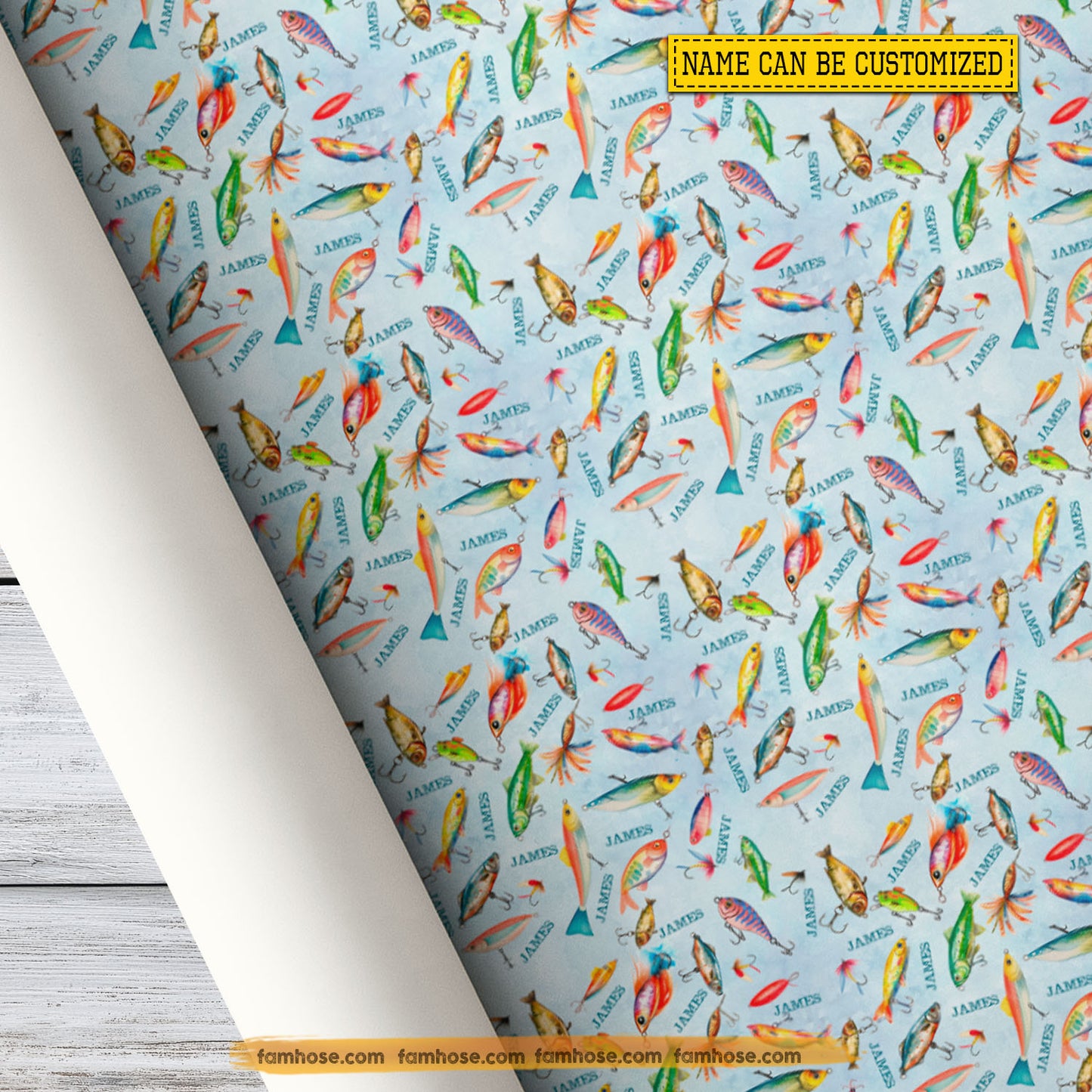Personalized Fishing Wrapping Paper, Catch Of The Day Wrapping Paper Rolls, Gift For Fishing Lover