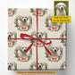 Personalized Christmas Dog Wrapping Paper, Sweet Dog Portrait Wrapping Paper Rolls, Xmas Gift Wrap For Dog Lover