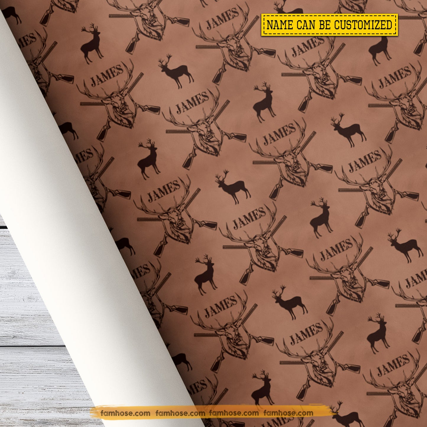 Personalized Deer Hunting Wrapping Paper, Wild Deer Hunter Wrapping Paper Rolls, Gift Wrap For Deer Hunting Lover