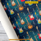 Personalized Guitar Wrapping Paper, Rock Star Guitar Wrapping Paper Rolls, Gift Wrap For Guitar Lover