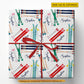 Personalized Skiing Wrapping Paper, Winter Ski Wrapping Paper Rolls, Gift Wrap For Skiing Lover