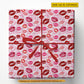Personalized Valentine Wrapping Paper, Lipstick Kiss Wrapping Paper Rolls, Valentine Gift Wrap For Your Lover