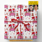 Funny Personalized Valentine Couple Wrapping Paper, Couple In Love Wrapping Paper Rolls, Gift Wrap For Couple
