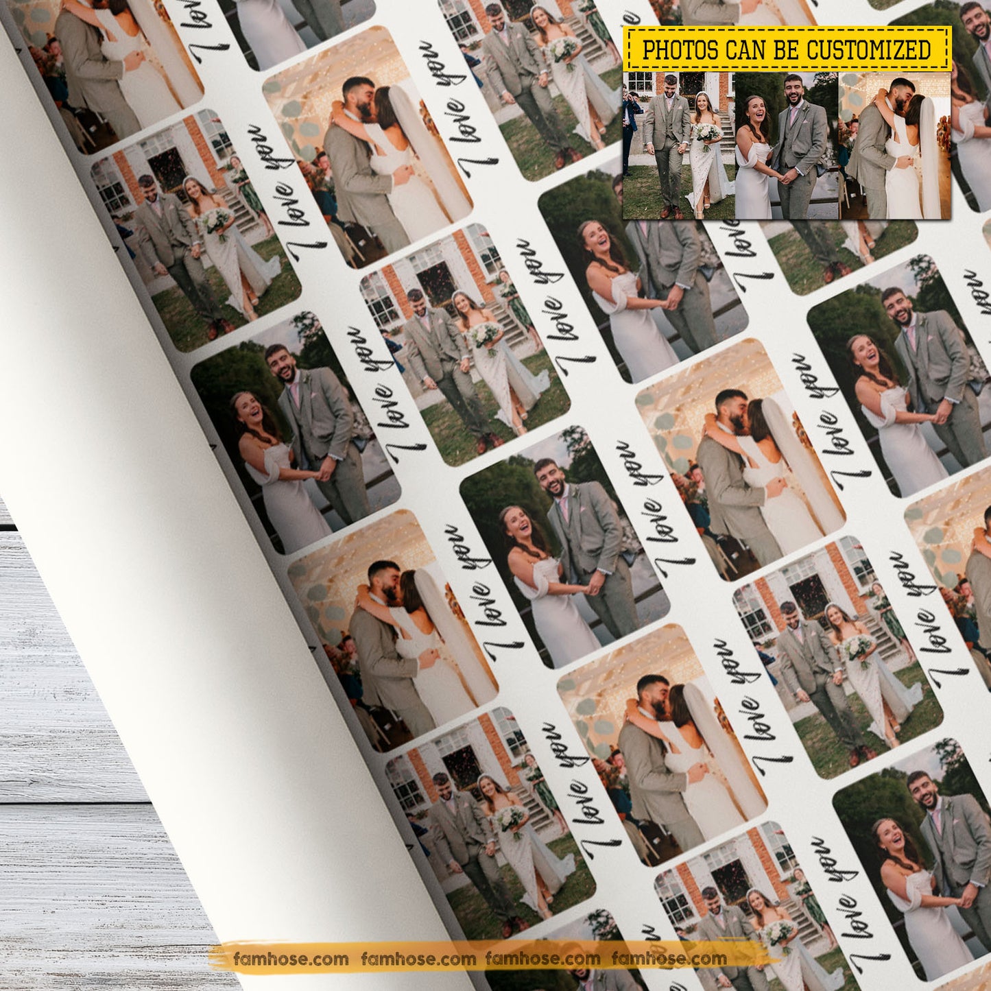 Personalized Valentine Wrapping Paper, I Love You Wrapping Paper Rolls, Valentine Gift Wrap For Your Lover