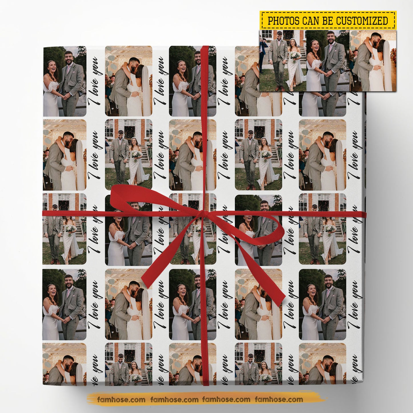 Personalized Valentine Wrapping Paper, I Love You Wrapping Paper Rolls, Valentine Gift Wrap For Your Lover