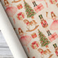 Nutcracker Ballet Christmas Wrapping Paper, Pink Ballerina And Nutcracker Soldier Wrapping Paper Rolls, Xmas Gift Wrap For Ballet Lover