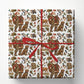 Hunting Santa Christmas Wrapping Paper, Camo Santa Claus With Hunting Dog Deer And Ducks Wrapping Paper Rolls, Xmas Gift For Hunters