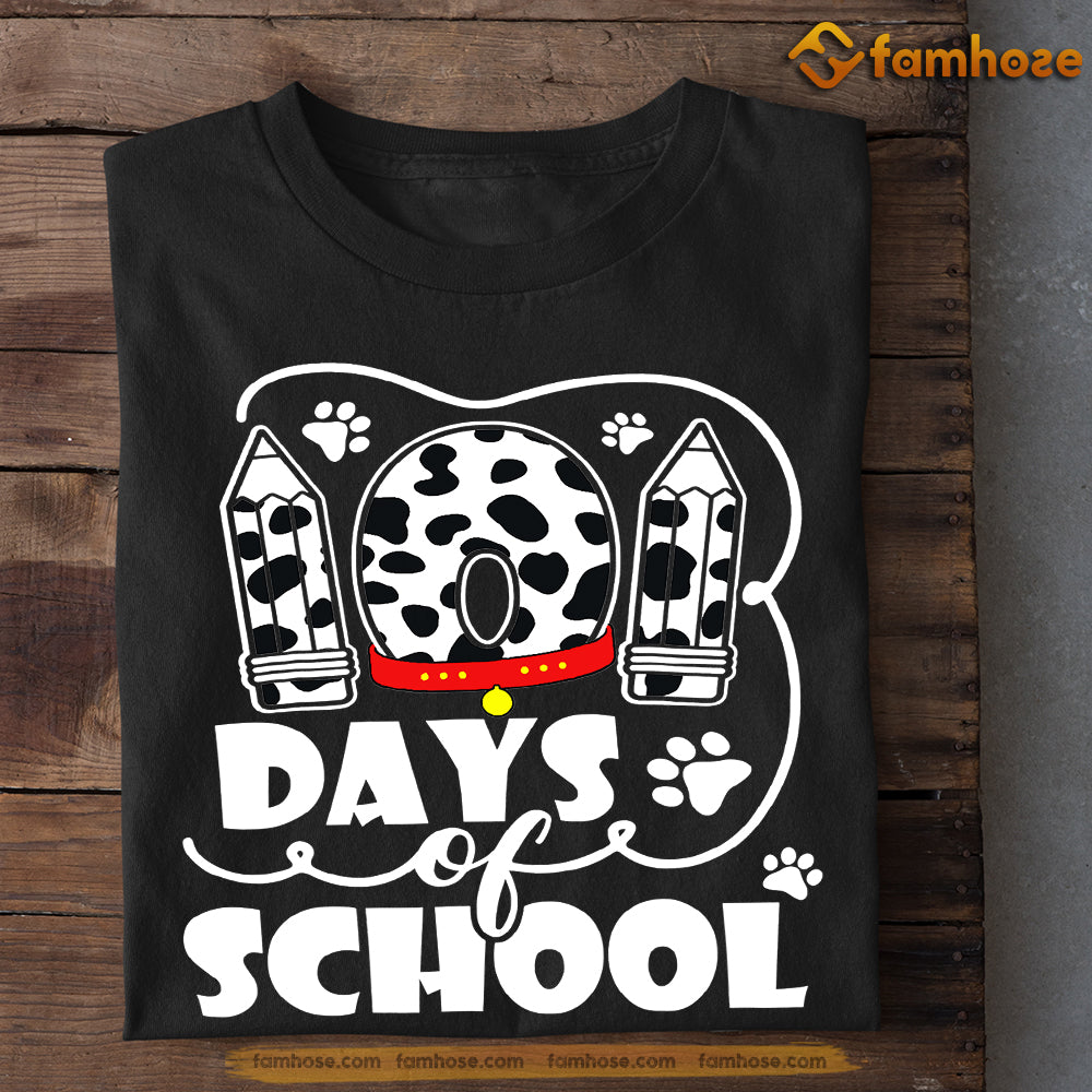 Cute Back To School Dog T-shirt, 101 Days Of School Gift For Dog Lovers, Dog Owners, Dog Tees