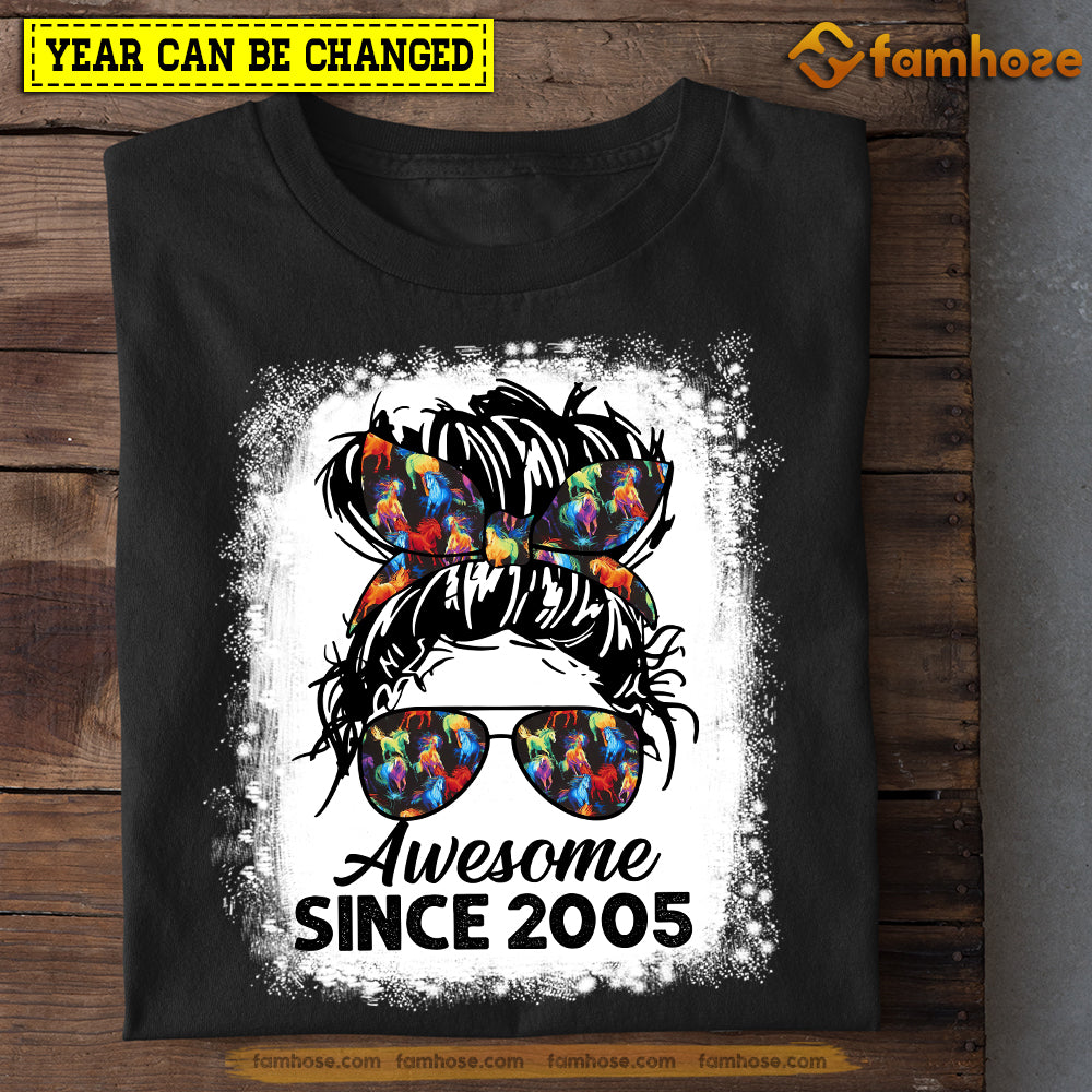 Personalized Horsegirl Birthday T-shirt, Awesome Since Month And Year Of Birthday Tees Gift For Horse Lovers, Year Can Be Changed