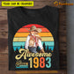 Cowgirl Birthday T-shirt, Awesome Since Month And Year Of Birthday Tees Gift For Cowgirl Lovers, Year Can Be Changed