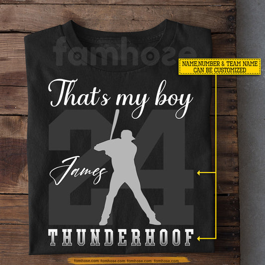 Personalized Baseball T-shirt, That's My Boy Tees Gift For Baseball Lover