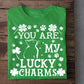 Cute Patrick's Day Cat T-shirt, You Are My Lucky Charms Gift For Cat Lovers